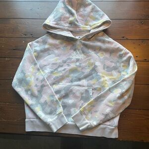 adidas Kids Camo Hoodie - Pink, Yellow, Gray